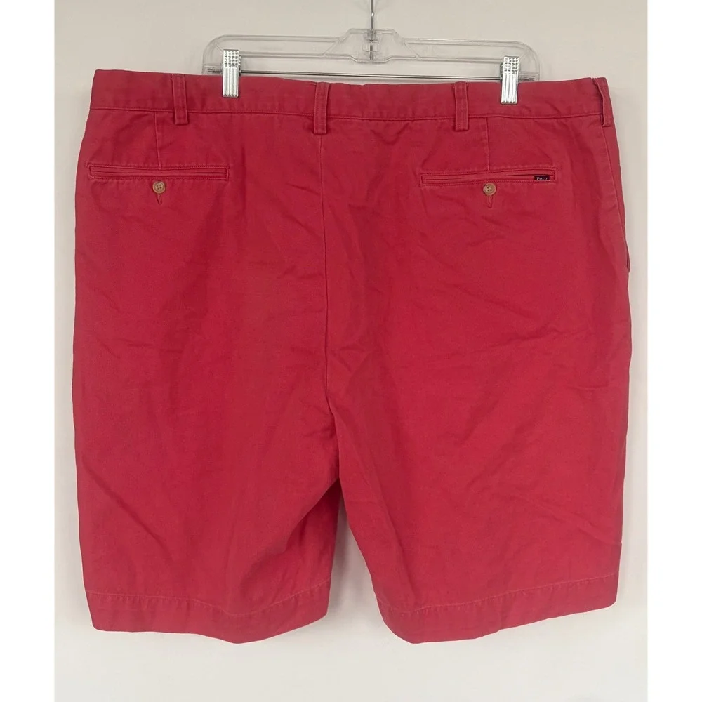 Vtg Polo Ralph Lauren Men Chino Short Salmon Pink Coral Red Size 42 Cotton Twill